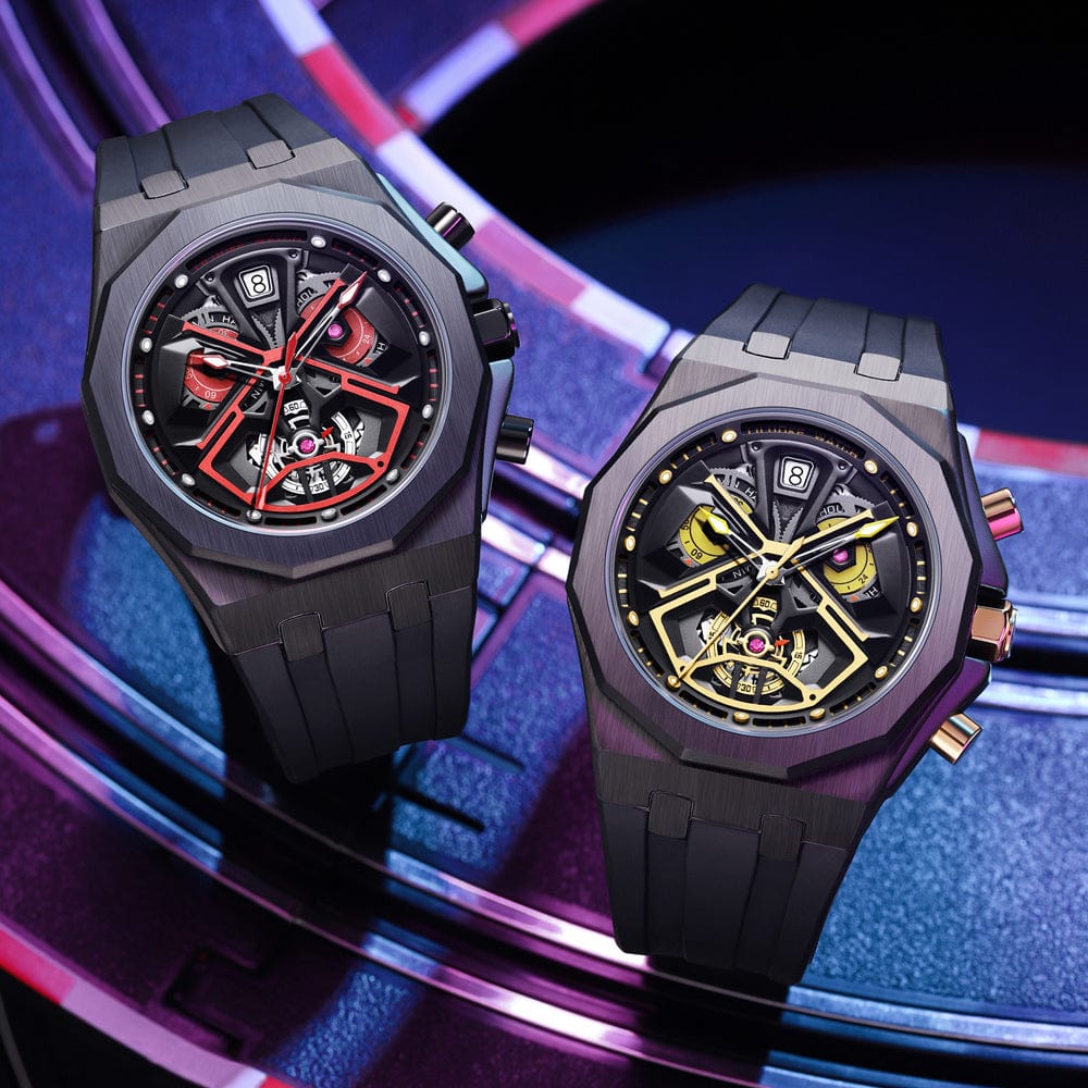The Voyager Elite - Black Red (42mm)