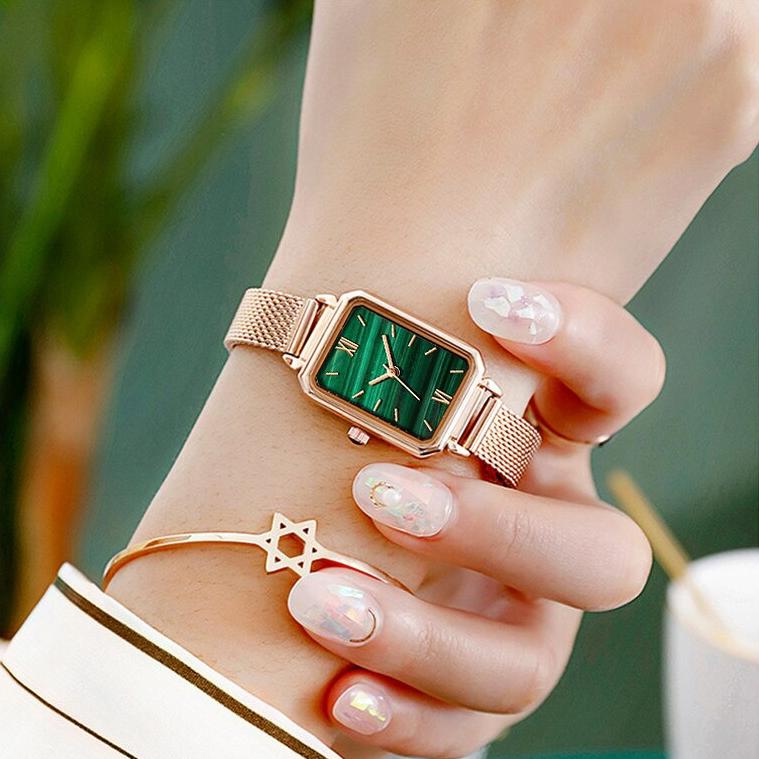Fluette Steel Green, Rose Gold Color - Magnus Watch