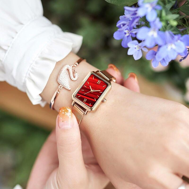 Fluette Steel Green, Rose Gold Color - Magnus Watch