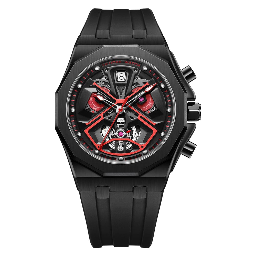 The Voyager Elite - Black Red (42mm) - Magnus Watch