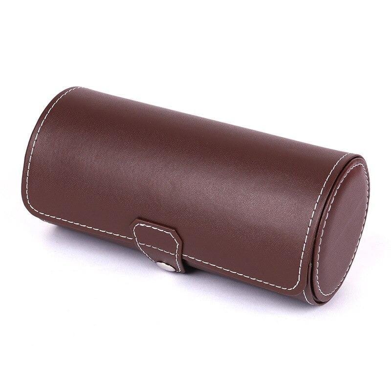 Brown Leather Watch Roll (3 watches) - Magnus Watch