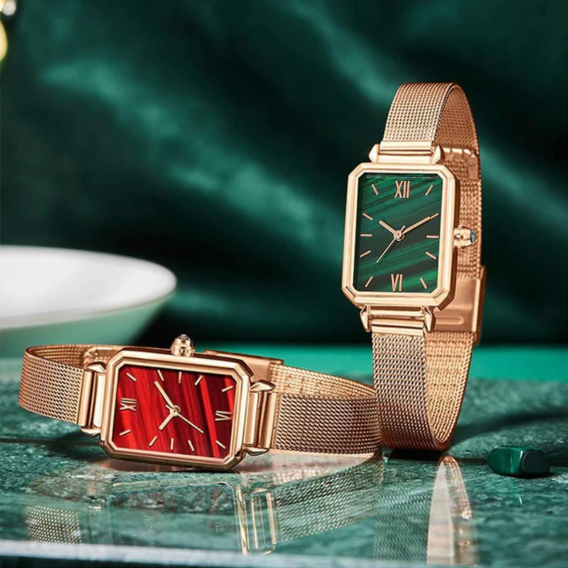 Fluette Steel Green, Rose Gold Color - Magnus Watch